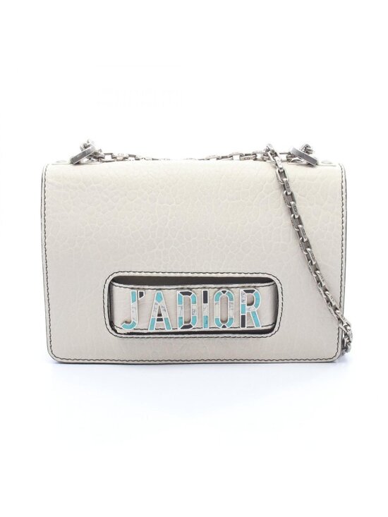 Christian Dior Handbags - Dior Shoulder Bag J'adior Mosaic Logo Ivory Leather J'adior Chain